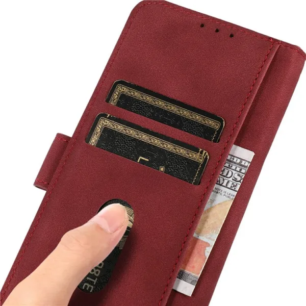 KHAZNEH MATTE Zaklápacie puzdro pre Xiaomi Poco F7 červené