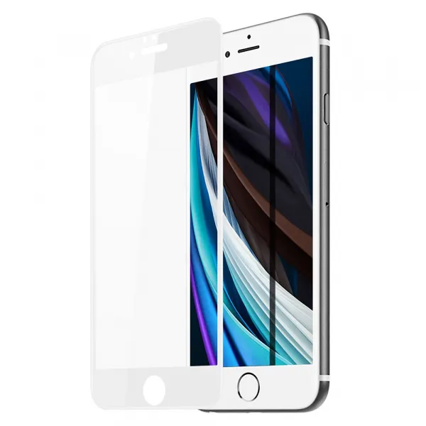 DUX 3D Tvrdené ochranné sklo pre Apple iPhone SE 2022 / SE 2020 / 8 / 7 biele