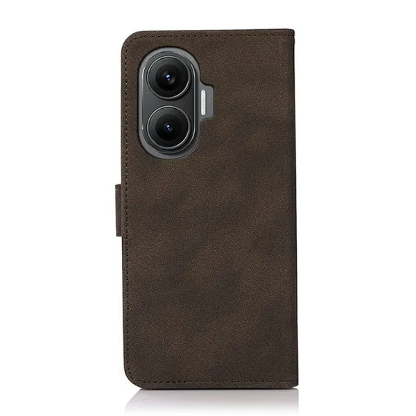 KHAZNEH MATTE Zaklápacie puzdro pre Xiaomi Poco F7 hnedé