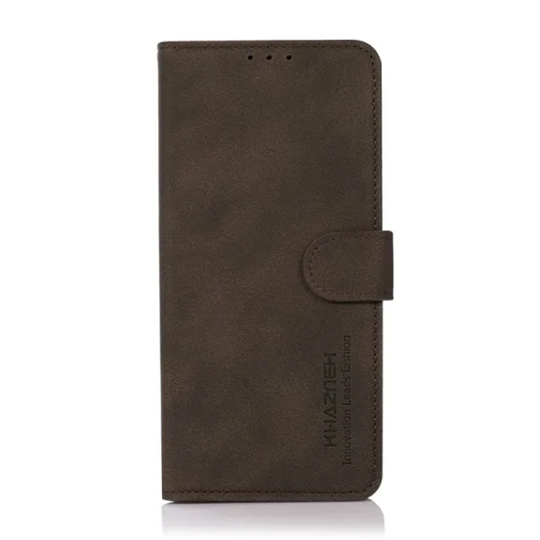 KHAZNEH MATTE Zaklápacie puzdro pre Xiaomi Poco F7 hnedé