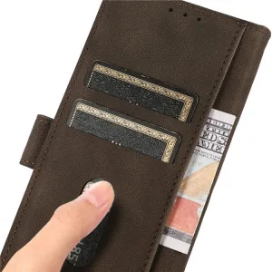 KHAZNEH MATTE Zaklápacie puzdro pre Xiaomi Poco F7 hnedé