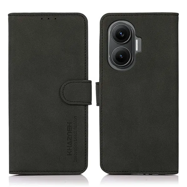 KHAZNEH MATTE Zaklápacie puzdro pre Xiaomi Poco F7 čierne