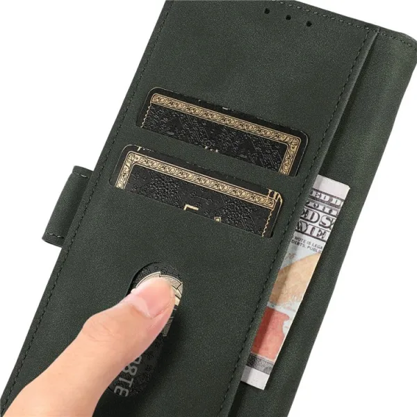 KHAZNEH MATTE Zaklápacie puzdro pre Xiaomi Poco F7 tmavozelené
