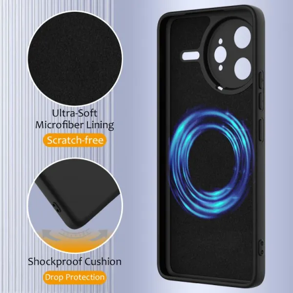 RUBBER MAGSAFE Silikónový kryt pre Xiaomi Poco F7 Ultra BLACK