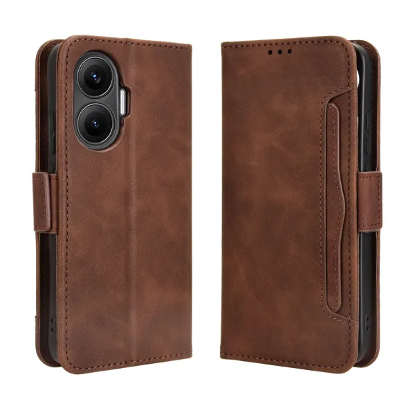 SLOT Peňaženkový obal pre Xiaomi Poco F7 hnedý