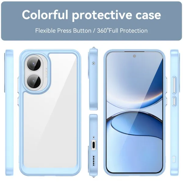 CRYSTAL Ochranný obal pre Xiaomi Poco F7 modrý