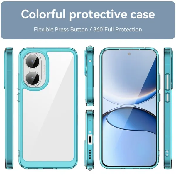 CRYSTAL Ochranný obal pre Xiaomi Poco F7 tyrkysový
