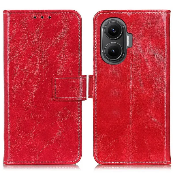 RETRO Peňaženkový obal Xiaomi Poco F7 červený