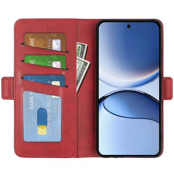 SIDE Peňaženkové puzdro pre Xiaomi Poco F7 červené