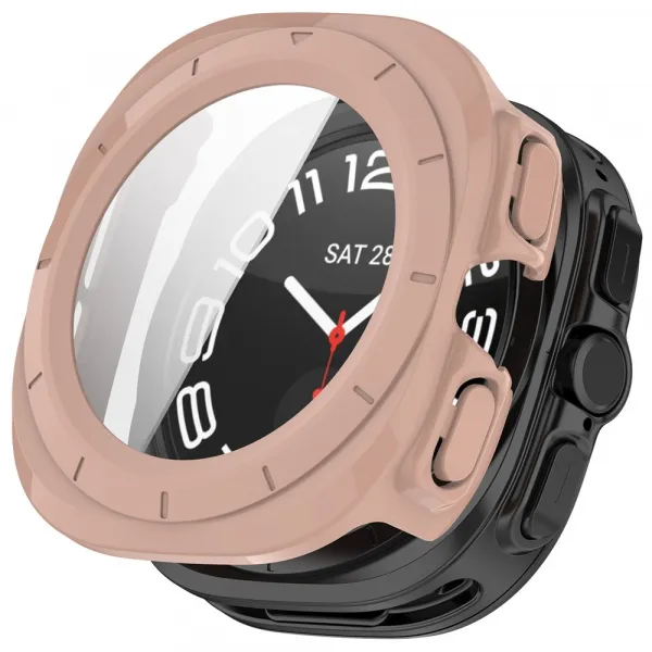 PC FULL COVER Plastový kryt so sklom pre Samsung Galaxy Watch Ultra / Watch Ultra 2025 staroružový