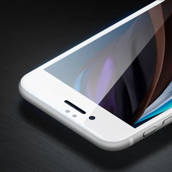 DUX 3D Tvrdené ochranné sklo pre Apple iPhone SE 2022 / SE 2020 / 8 / 7 biele