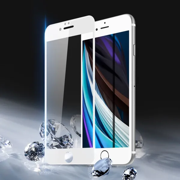 DUX 3D Tvrdené ochranné sklo pre Apple iPhone SE 2022 / SE 2020 / 8 / 7 biele
