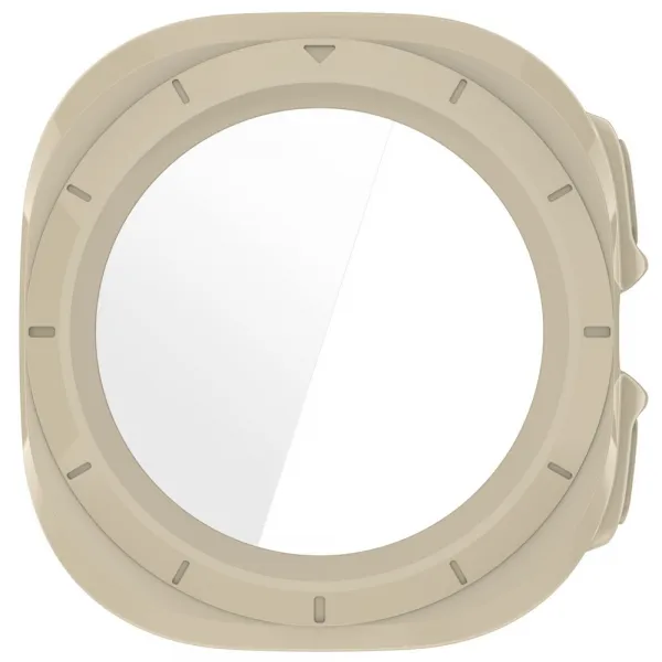 PC FULL COVER Plastový kryt so sklom pre Samsung Galaxy Watch Ultra / Watch Ultra 2025 IVORY