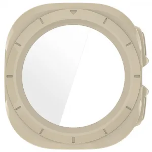 PC FULL COVER Plastový kryt so sklom pre Samsung Galaxy Watch Ultra / Watch Ultra 2025 IVORY