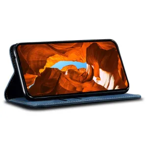 DENIM Peňaženkový kryt pre Xiaomi Poco F7 modrý
