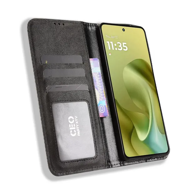 BUSINESS Peňaženkové puzdro pre Motorola Moto G86 5G čierne