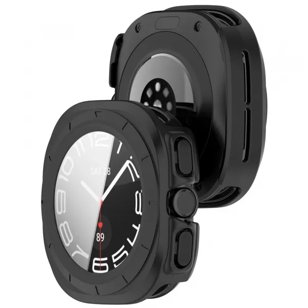 PC FULL COVER Plastový kryt so sklom pre Samsung Galaxy Watch Ultra / Watch Ultra 2025 čierny