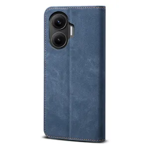 DENIM Peňaženkový kryt pre Xiaomi Poco F7 modrý