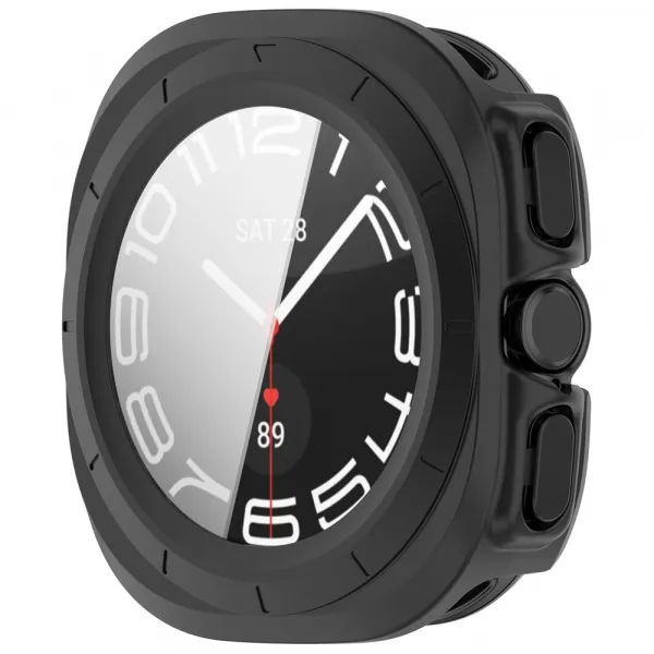 PC FULL COVER Plastový kryt so sklom pre Samsung Galaxy Watch Ultra / Watch Ultra 2025 čierny