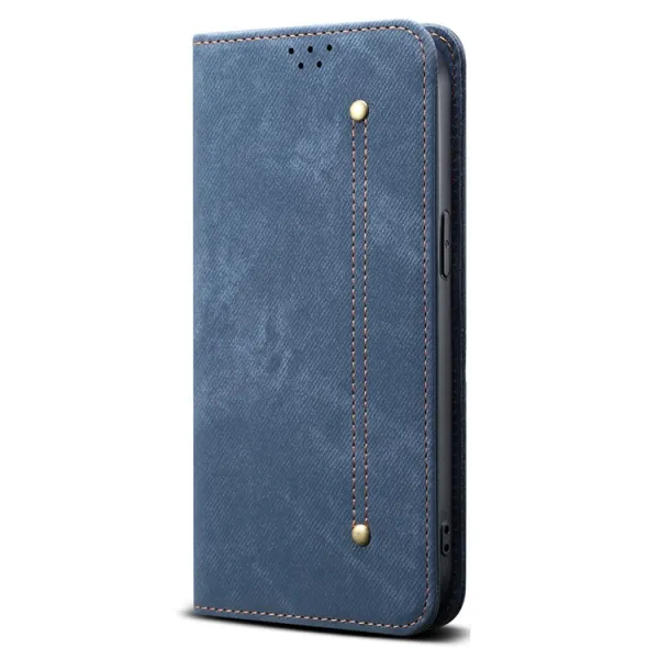 DENIM Peňaženkový kryt pre Xiaomi Poco F7 modrý