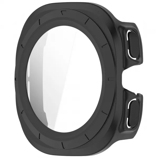 PC FULL COVER Plastový kryt so sklom pre Samsung Galaxy Watch Ultra / Watch Ultra 2025 čierny