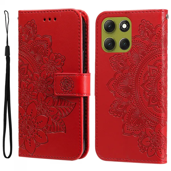 ART MANDALA Peňaženkový obal pre Motorola Moto G86 5G červený