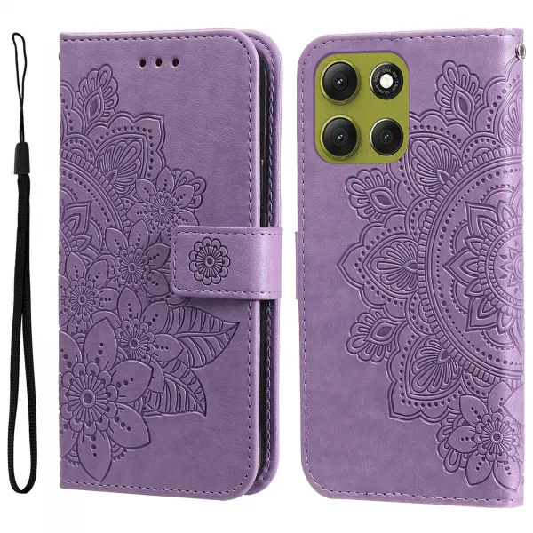 ART MANDALA Peňaženkový obal pre Motorola Moto G86 5G fialový