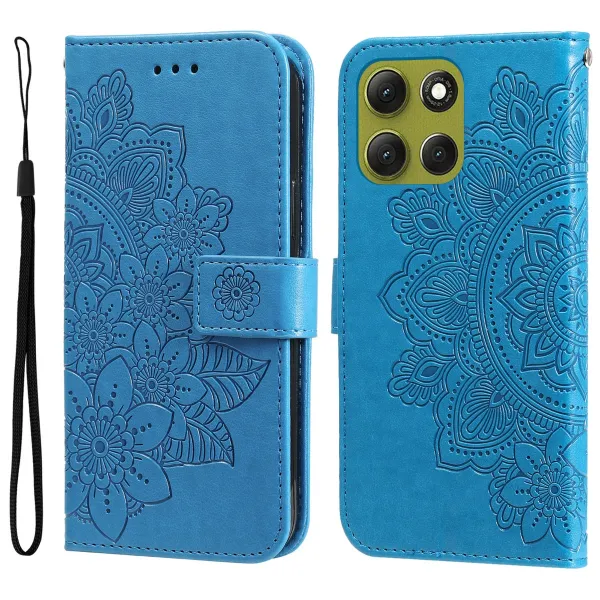 ART MANDALA Peňaženkový obal pre Motorola Moto G86 5G modrý