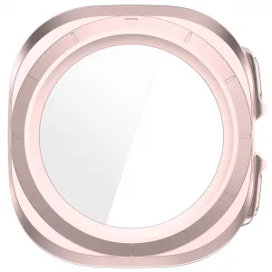 PC FULL COVER Plastový kryt so sklom pre Samsung Galaxy Watch Ultra / Watch Ultra 2025 metalický ružový