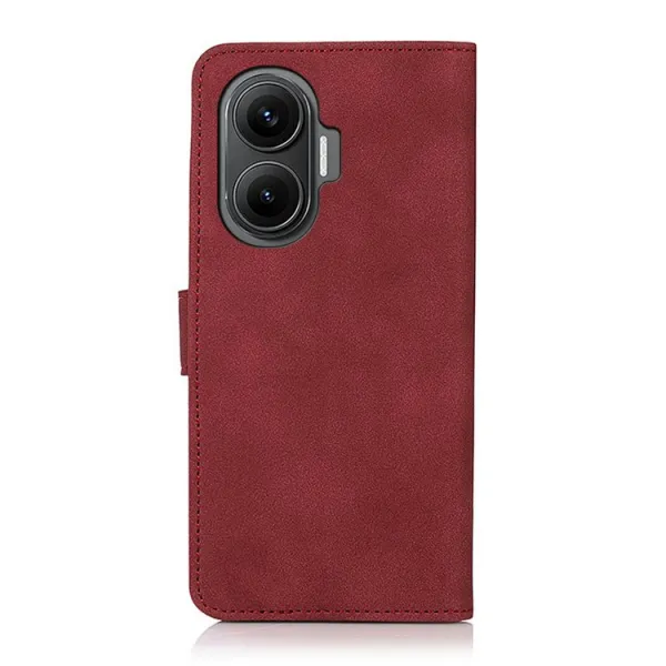 KHAZNEH MATTE Zaklápacie puzdro pre Xiaomi Poco F7 červené