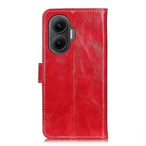 RETRO Peňaženkový obal Xiaomi Poco F7 červený