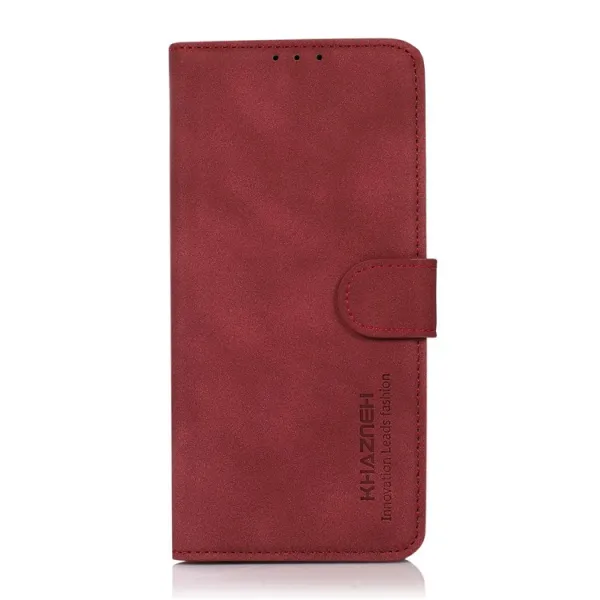 KHAZNEH MATTE Zaklápacie puzdro pre Xiaomi Poco F7 červené