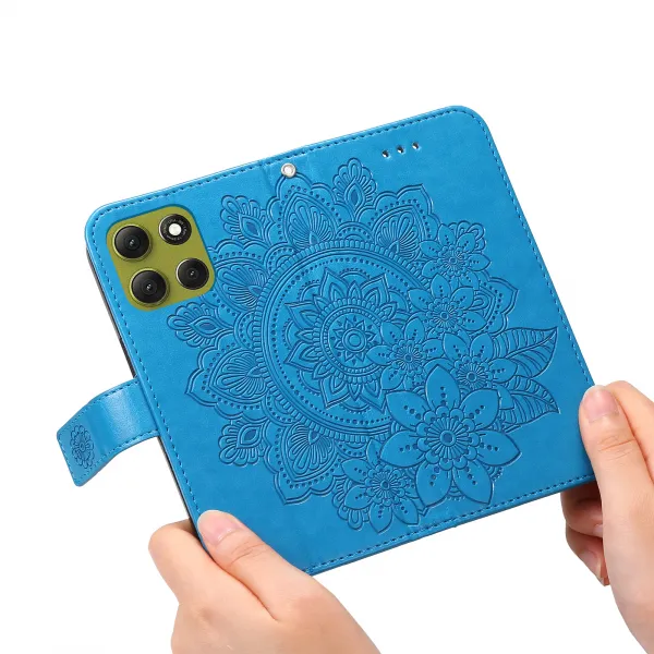 ART MANDALA Peňaženkový obal pre Motorola Moto G86 5G modrý