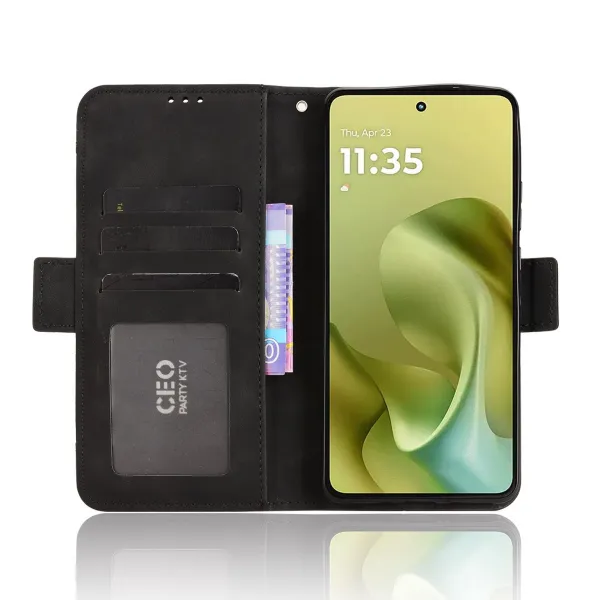 SLOT Peňaženkový obal pre Motorola Moto G86 5G čierny