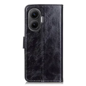 RETRO Peňaženkový obal Xiaomi Poco F7 čierny
