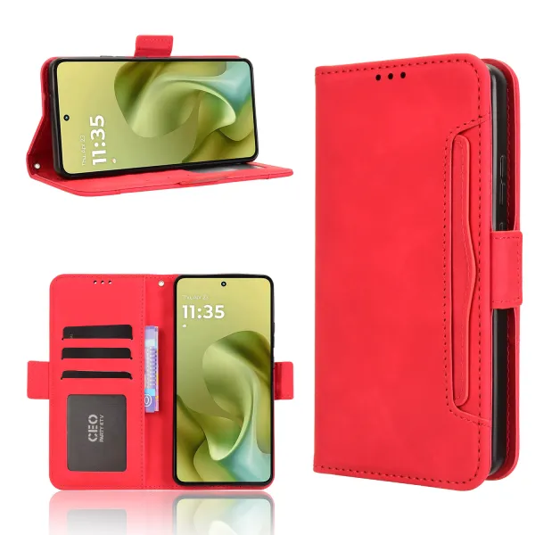 SLOT Peňaženkový obal pre Motorola Moto G86 5G červený