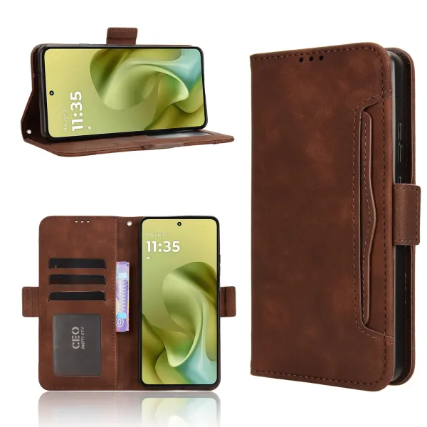 SLOT Peňaženkový obal pre Motorola Moto G86 5G hnedý