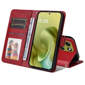 SMOOTH Peňaženkové puzdro pre Motorola Moto G86 5G červené