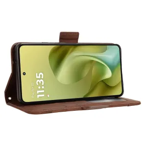 SLOT Peňaženkový obal pre Motorola Moto G86 5G hnedý