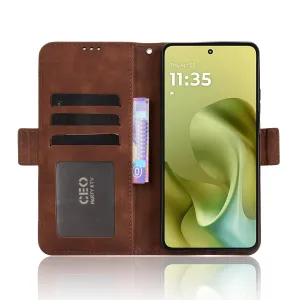 SLOT Peňaženkový obal pre Motorola Moto G86 5G hnedý