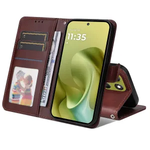 SMOOTH Peňaženkové puzdro pre Motorola Moto G86 5G hnedé