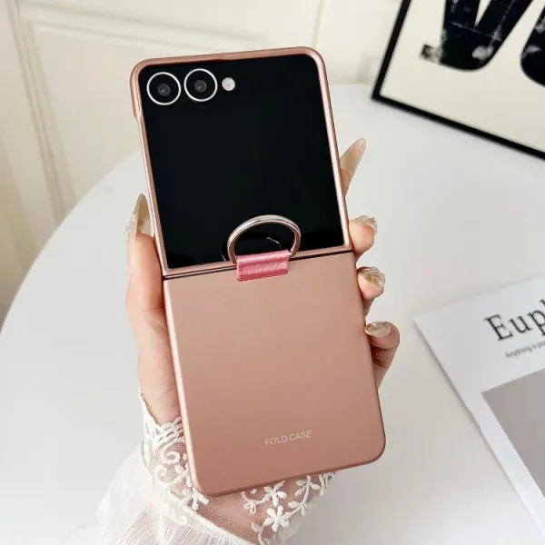 HOOK Ochranný kryt s držiakom Samsung Galaxy Z Flip7 5G ružovozlatý