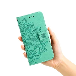 ART MANDALA Peňaženkový obal s remienkom pre Xiaomi Redmi 15 / Redmi 15 5G zelený