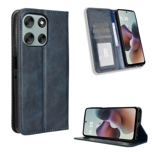 BUSINESS Peňaženkový obal pre Motorola Moto G56 5G modrý
