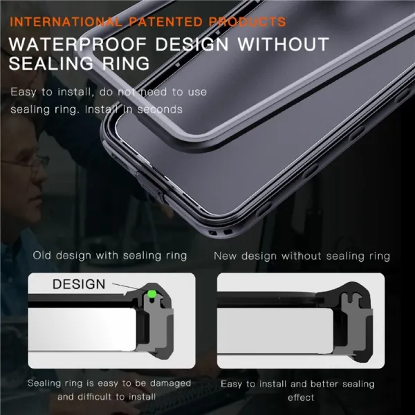 SOLID IP68 Obojstranný kryt pre Samsung Galaxy A36 čierny