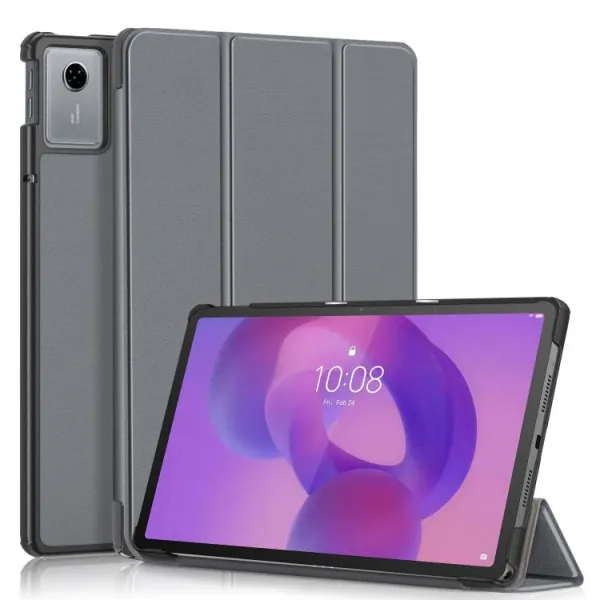 LEATHER Zaklápací kryt pre Lenovo Idea Tab 11 / Tab K11 Gen2 šedý