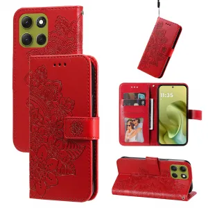 ART MANDALA Peňaženkový obal pre Motorola Moto G86 5G červený