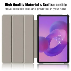LEATHER Zaklápací kryt pre Lenovo Idea Tab 11 / Tab K11 Gen2 šedý