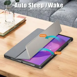 LEATHER Zaklápací kryt pre Lenovo Idea Tab 11 / Tab K11 Gen2 šedý
