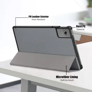 LEATHER Zaklápací kryt pre Lenovo Idea Tab 11 / Tab K11 Gen2 šedý